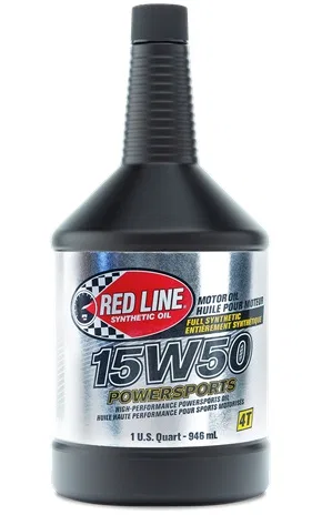 42104 – RED LINE Oil, SAE 15W-50 Synthetic 1 Quart Bottle Single